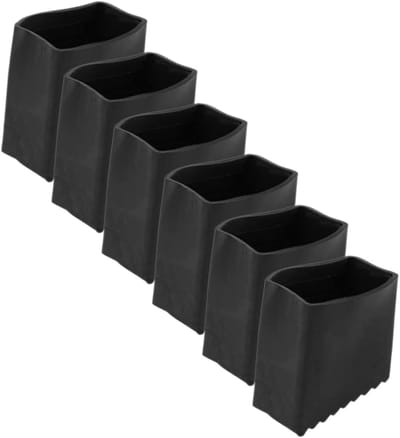 Laddervoetjes - Antislip Hoezen - Vloeren Beschermen - Duurzaam Rubber - 4x4x3 cm - Zwart