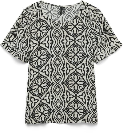 VERO MODA - VMMENNY LACE SS TOP WVN GA - Dames - Blouses