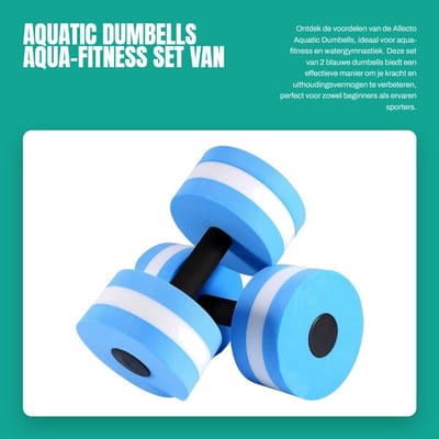Dailygoods- Aqua Dumbbells Lichtgewicht - Set van 2 - EVA Schuim - Watergymnastiek - Aërobe Oefeningen - Blauw - 10,6 x 5,9 inch - Waterdumbbells
