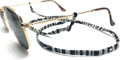Scoby - Brillenkoord - Brilkoord - Koord voor Bril - Brillentouw - Eyewear Cord - Zwart/Wit - Universeel