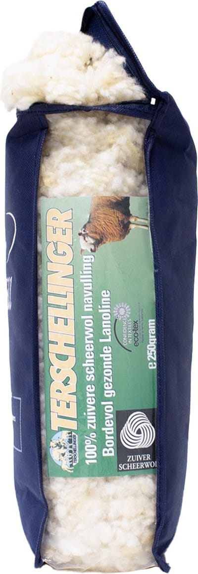 Terschellinger wollen navulverpakking |Puur natuurlijk | nafill | kussenvulling | Wol bolletjes | Ondersteunend | Zuiver scheerwol | Ruim 250gram