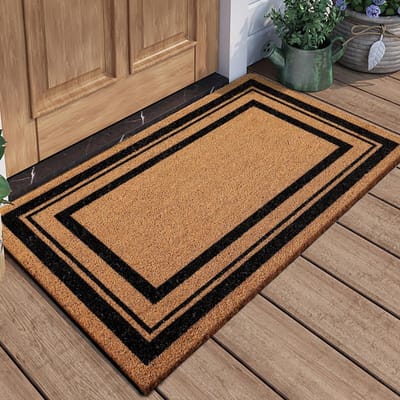 Tapis Imprimé Soie Marron Coco Tapis de Sol Grattoir à Boue Poussière Tapis d'Entrée Antidérapant Tapis Antidérapants 45*75cm brown