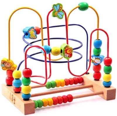 Buxibo Houten Telraam - Diverse Kleuren - Telraam Rekenen - 21,5 x 15 cm - Kinder Speelgoed Rekenrek - Educatief Spelen