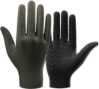 Rockbros Breathable Full Finger Cycling Gloves Size: L - Green