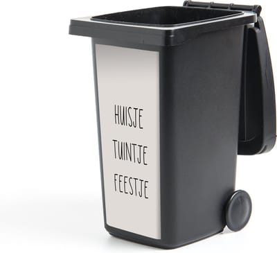 Container sticker Tekst - Tuin - Huisje tuintje feestje - Quotes - 44x98 cm - Kliko sticker