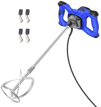 Krachtige elektrische mengmachine van 2600 W voor gips, mortel en verf – 230 volt, 6 snelheden