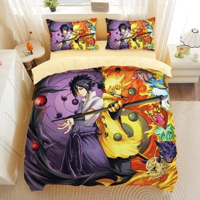 Anime Naruto Naruto Dekbedovertrek Kussensloop Eenpersoonsbed Slaapkamerdecoratie Thuis Kinderen Beddengoedset 135x200cm Jongen Meisje Cadeau 70x133cm