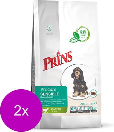 Prins Procare Sensible Hypoallergic - Hondenvoer - 2 x 3 kg Graanvrij