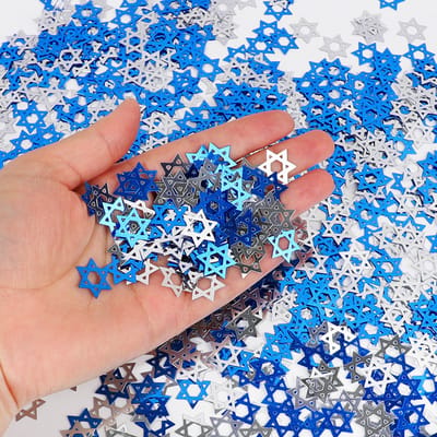 VANDAAG VERZONDEN - Tafeldecoratie 450 STUKS - Hanukkah Confetti - Davidster Ster Decoratie - Feestdecoratie - Chanukah Versiering - Tafelversiering - Knutselmateriaal - Bruiloft Decoratie - Verjaardag Decoratie - Cadeauversiering - Feestaccessoires