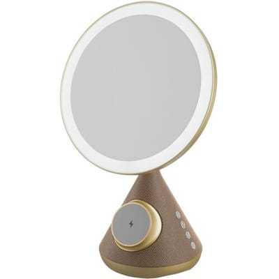 TRONIC Make-up spiegel met Bluetooth-speaker en verlichting (Goud)