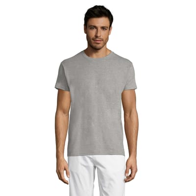SOLS Unisex Regent Melange Slim T-shirt voor volwassenen (Grijze Melange)