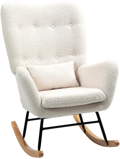 Fauteuil - Relaxzetel - Relaxstoel - Relaxfauteuil - Stoel - Met armleuning - Voor één Persoon - Crèmewit