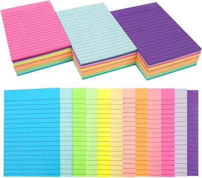 Zelfklevende Notities - Post-its Notitieblaadjes - Dagelijkse Organisatie - Gekleurde Notitieblokken - 50 Pads - Kleurrijk