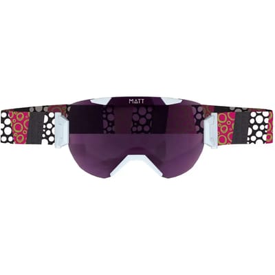 MATT skibril Ski Collectie Synchro Black - Orange (met 2 lenzen) - Zwart