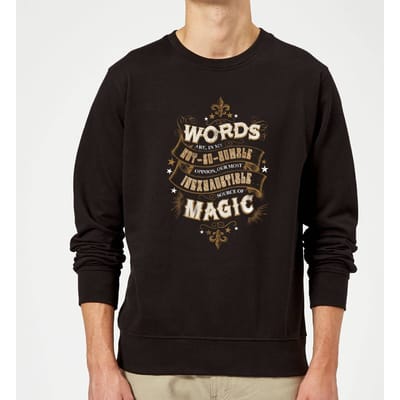 Harry Potter Words Are, In My Not So Humble Opinion trui - Zwart - S