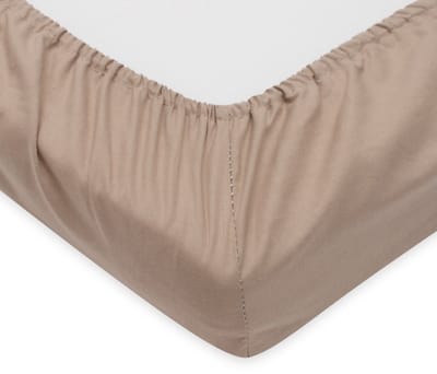 New Baby katoenen hoeslaken 120x60 cm cappuccino - Ledikantlaken