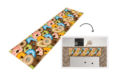 Keukenloper - Loper keuken - Donuts - Patronen - Sterren - 200x50 cm - Keukenloper vinyl