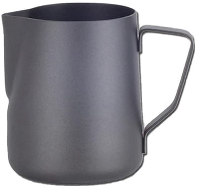 WiseGoods Premium RVS Melkkan - 350Ml Melkopschuimer Kan - Keuken Accessoires - Melkschuimer Kannetje - Cappuccino - Antraciet