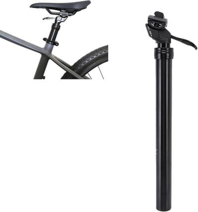 Dropper Zadelpen - Verende Zadelpen - Comfortabel Fietsen - 170 Mm Veerweg - 309 Mm - Zwart