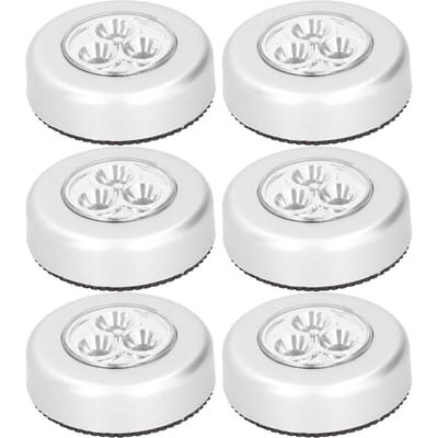 6 PCS Lumière de Porte d'Armoire à Commande Tactile LED Charnière Hydraulique Lumières d'Armoire pour Meubles Intérieur Extérieur