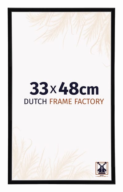 Fotolijst 33x48 cm - Kunststof - Zwart Hoogglans - Angers