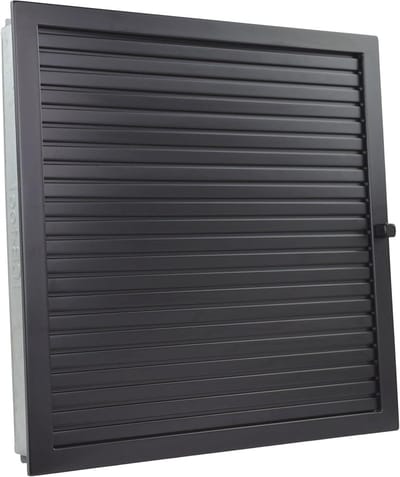 Woonkamer Ventilatie - Rooster - Luchtstroom Regelen - Gegalvaniseerd Staal - 45x45 cm - Zwart