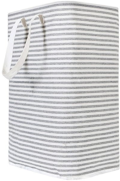 Somstyle Wasmand - 72 Liter - Opvouwbare Wasbox - 40 x 30 x 60 CM - Opbergmand voor Was - Grijs / Wit