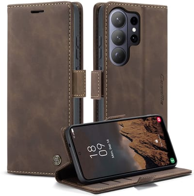 CaseMe Hoesje - Geschikt voor Samsung Galaxy S26 Ultra Hoesje - CaseMe 013 Book Case - Donkerbruin