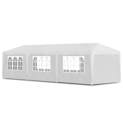 Partytent opvouwbaar - Paviljoen - 3x9 m - Easy up - Waterdicht - Met Zijwanden - Weerbestendig - Wit