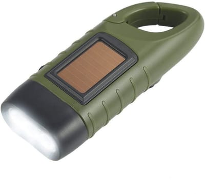 TOVBMUP Noodzaklamp met handzwengel - LED op zonne-energie - Oplaadbaar - Draagbaar - Geschikt voor kamperen, bergbeklimmen en wandelen