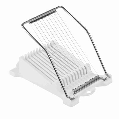 RVS Lunchvlees Snijder met Antislip Basis voor Egaal Snijden van Kaas, Eieren, Ham en Groenten