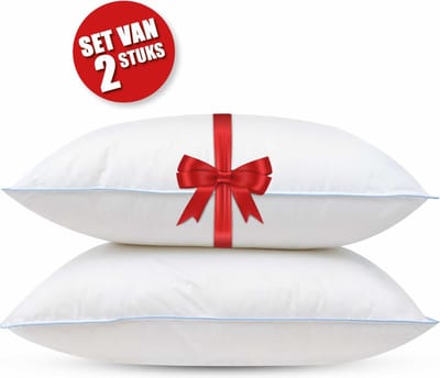 Spatex Hoofdkussen - Hoofdkussen set van 2 - Ultiem Comfort Hoofdkussens - Hotelkwaliteit Hoofdkussens - Verlicht Nek- en Rugklachten - Geschikt voor rug-, zij- en buikslapers - Aanpasbaar kussen - Orthopedisch - Ergonomisch Design | 60x70 cm