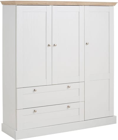 Binz - Commode 2+1 Deuren 2 Laden Eiken (130 x 122 x 35 cm)