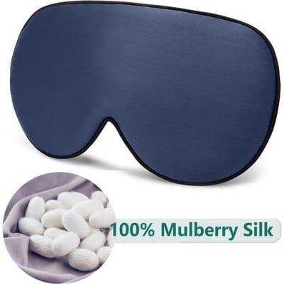 100% Natuurlijk Moerbeizijde Slaapmasker Zachte Comfortabele Oogpatches Blinddoek Glad Oogschaduw Cover voor Betere Slaap