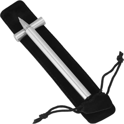 Protable Handgemaakte Roestvrijstalen Zak Rollerball Pen Zwarte Inkt Cadeaus white