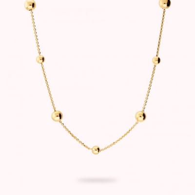 Bronzallure Rolò Chain With Alternate Bead Necklace WSBZ02574Y.YG-457 Brons 45