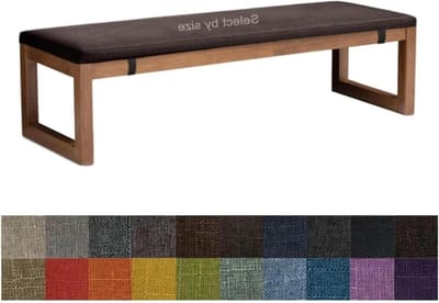 Bankkussen Dik - Zitkussen Tuin - Comfortabel Zitten - Antislip Bevestiging - 180x60x3cm - Bruin