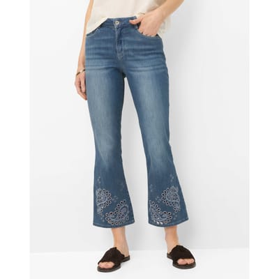 Brax Dames Jeans  Style SHAKIRA S BOOT USED STONE BLUE, denim blauw regular, maat 34
