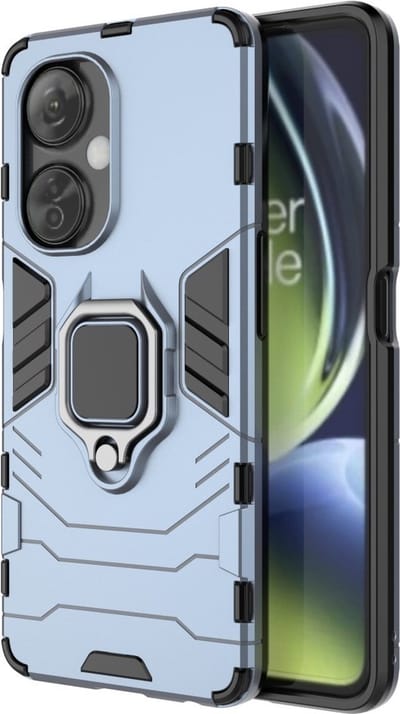Coverup Hoesje - Geschikt voor OnePlus Nord CE 3 Lite 5G Hoesje - Coverup Ring Kickstand Back Cover - Blauw
