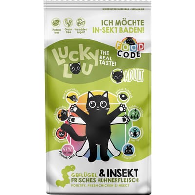 340g Lucky Lou Adult Gevogelte & Insecten Kattenvoer droog