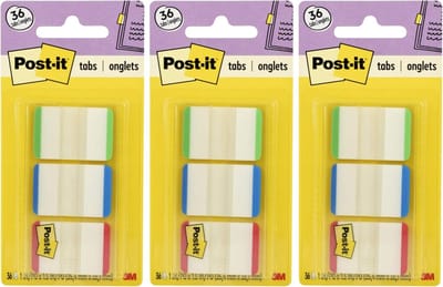 Indexeerlabels met Dispenser - Scheidingslabels voor Boeken en Mappen - 3 Kleuren
