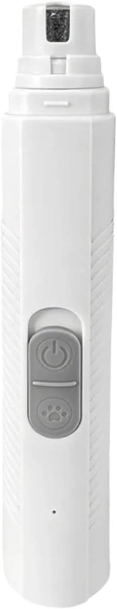 Daity Een elektrische nagelvijl voor huisdieren, oplaadbaar via USB, stil in gebruik. LED-lampje, 500mAh batterij, met polijstwiel (wit).