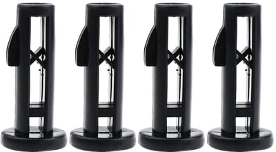 Dailygoods- Scharnier 4x - Deksel Pins - 62mm - Zwart - Kunststof - Eenvoudig te installeren - Vuilnisbak