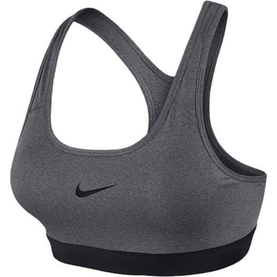Nike Classic Rembourré Solide Soutien Moyen Gilet de Sport Polyester Femmes Gilets Gris 823313-092 S gray