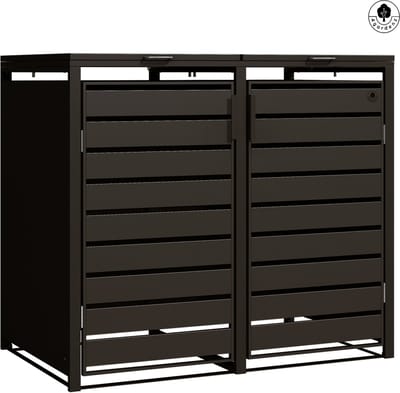 4gardenz® Premium Containerombouw 2 bakken - Kliko Ombouw – Zwart