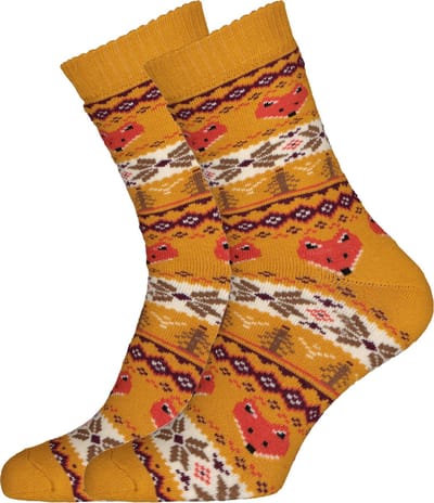 Toffe Sokken - Gekke Sokken - Leuke Sokken - Warme Fox - Maat: 35 t/m 38