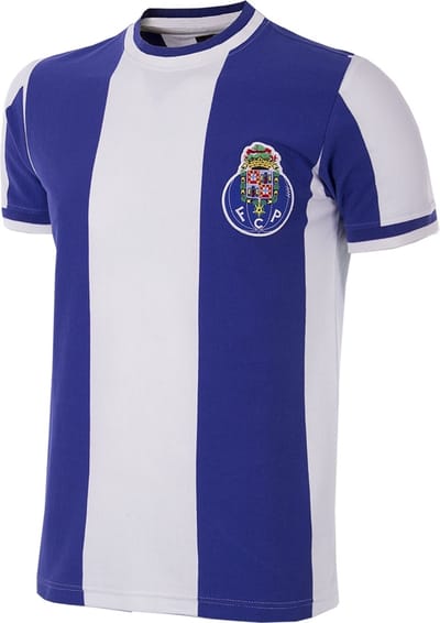 COPA - FC Porto 1971/72 Retro Voetbalshirt - Heren - Wit - Blauw - XS