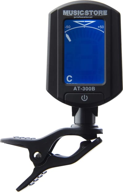 MUSIC STORE AT-300B Clip-On Tuner/Stimmger Display rood - groen hochopl. - Chromatisch stemapparaat