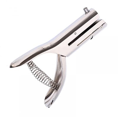 Eengats pons - lange afstanden - papierperforator - 3/6/8 mm - zilver - enkele gaten - aluminiumlegering - hoogwaardige perforator voor pvc-kaarten en ID-kaarten
