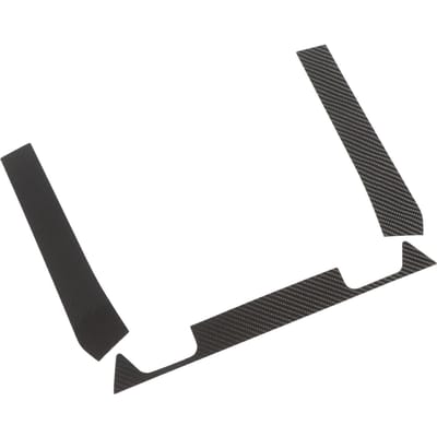 3 Pièces Panneau Arrière ATV Garniture Fibre de Carbone Cadre Hayon Coffre Arrière Autocollant Remplacement pour Polaris RZR PRO XP gray